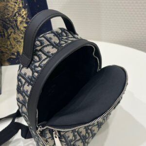 Dior Mini High-End Bag – Oblique Pattern Fabric (24x10x16cm)