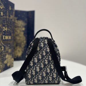 Dior Mini High-End Bag – Oblique Pattern Fabric (24x10x16cm)