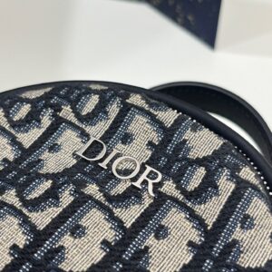 Dior Mini High-End Bag – Oblique Pattern Fabric (24x10x16cm)