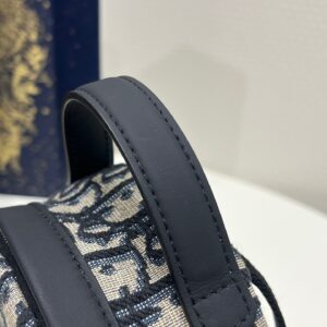 Dior Mini High-End Bag – Oblique Pattern Fabric (24x10x16cm)