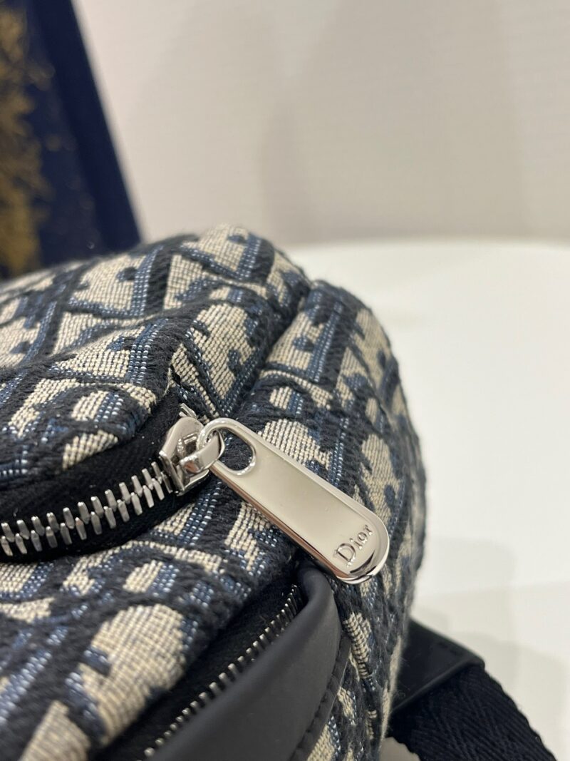 Dior Mini High-End Bag – Oblique Pattern Fabric (24x10x16cm)