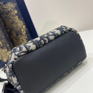 Dior Mini High-End Bag – Oblique Pattern Fabric (24x10x16cm)