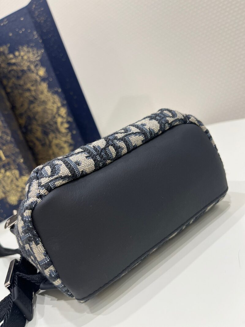 Dior Mini High-End Bag – Oblique Pattern Fabric (24x10x16cm)