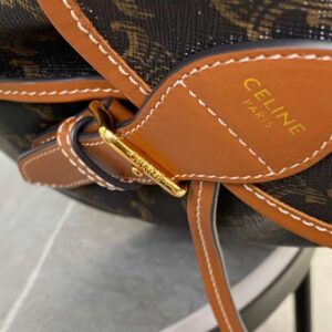 Celine Folco Backpack Mixed Pattern Brown 17x20x10cm