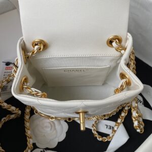 Chanel Charm Mini Backpack Like Auth Lock Handle Plated 18cm