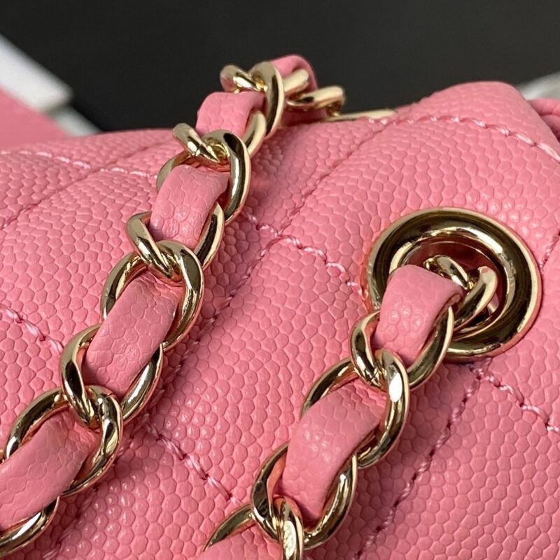 Chanel Backpack Duma Mini Replica 11 Pink Lock Gold 21.5×19.5x12cm