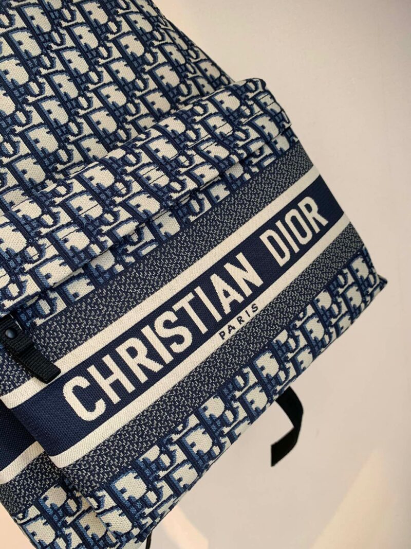 Christian Dior Super Backpack Canvas Embroidered Pattern 42x33x15cm