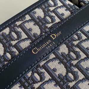 Dior Cest Canvas Backpack Super Embroidered Pattern Black 24x10x24.5cm