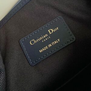 Dior Cest Canvas Backpack Super Embroidered Pattern Black 24x10x24.5cm