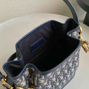 Dior Cest Canvas Backpack Super Embroidered Pattern Black 24x10x24.5cm