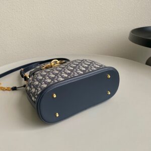 Dior Cest Canvas Backpack Super Embroidered Pattern Black 24x10x24.5cm