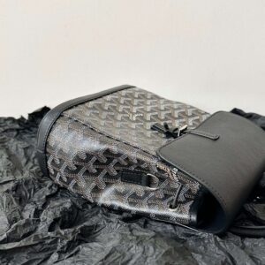 Goyard Mini Backpack Black Super Quality Monogram Pattern Size 23x19cm