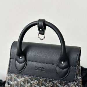 Goyard Mini Backpack Black Super Quality Monogram Pattern Size 23x19cm