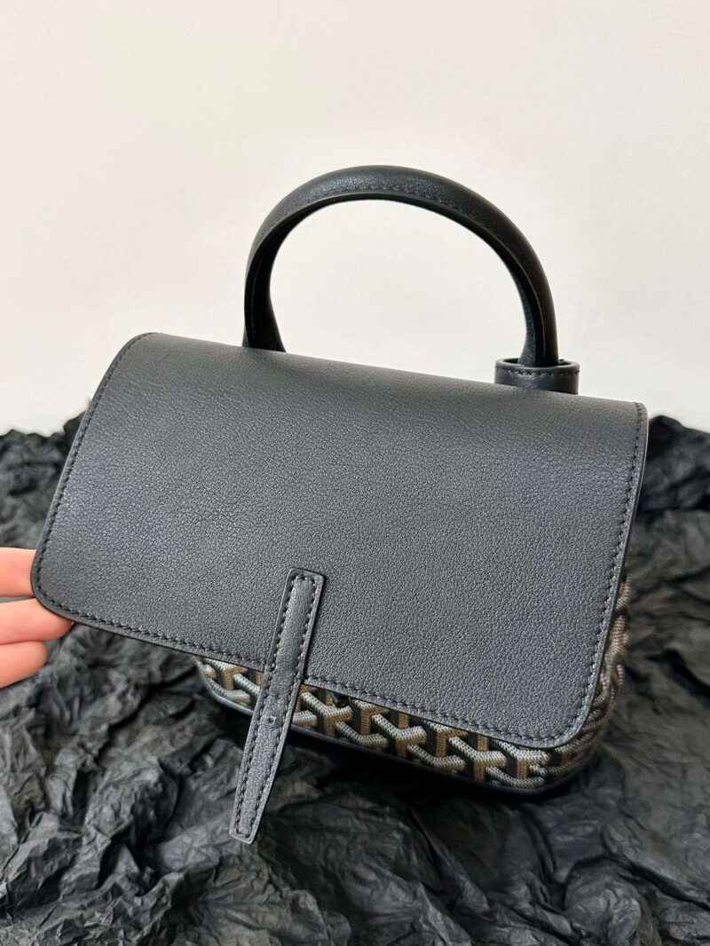 Goyard Mini Backpack Black Super Quality Monogram Pattern Size 23x19cm