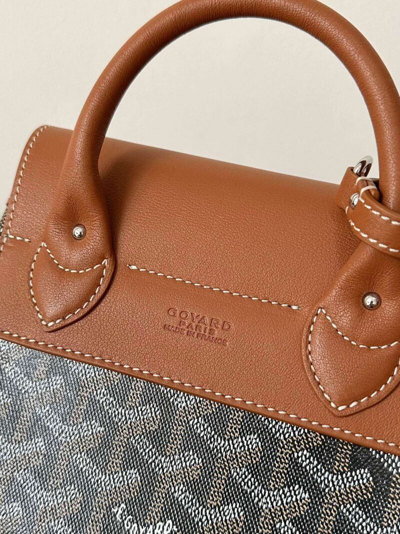 Goyard Mini Backpack Brown Super Quality Monogram Pattern Size 23x19cm