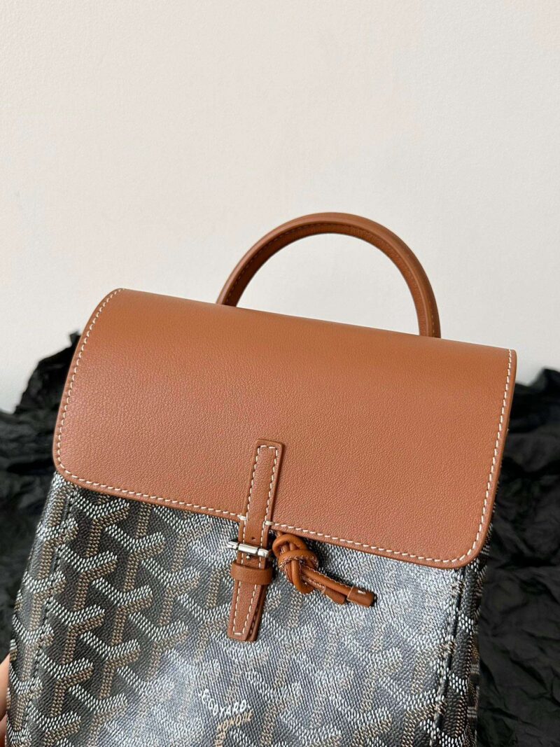 Goyard Mini Backpack Brown Super Quality Monogram Pattern Size 23x19cm