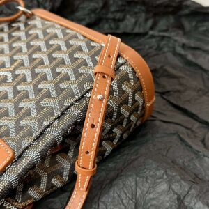 Goyard Mini Backpack Brown Super Quality Monogram Pattern Size 23x19cm