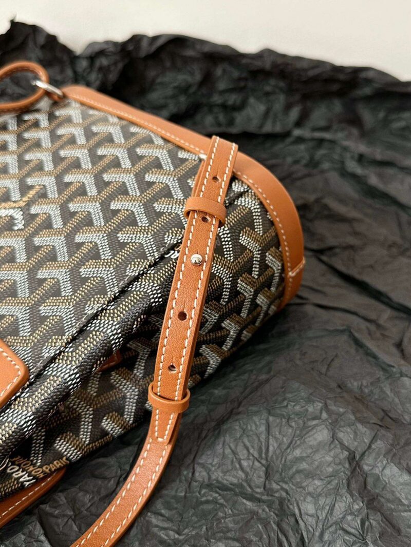 Goyard Mini Backpack Brown Super Quality Monogram Pattern Size 23x19cm