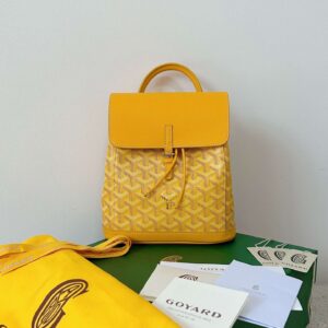 Goyard Mini Backpack Yellow Monogram Pattern 23x19cm