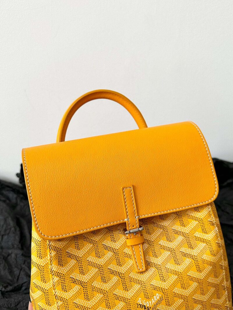 Goyard Mini Backpack Yellow Monogram Pattern 23x19cm