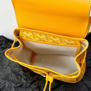 Goyard Mini Backpack Yellow Monogram Pattern 23x19cm