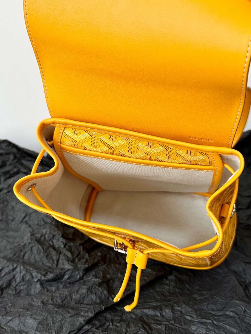Goyard Mini Backpack Yellow Monogram Pattern 23x19cm