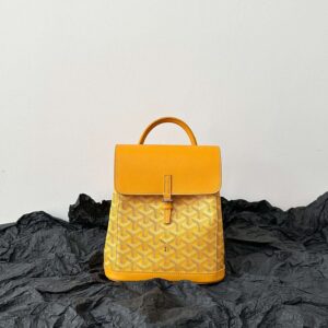 Goyard Mini Backpack Yellow Monogram Pattern 23x19cm