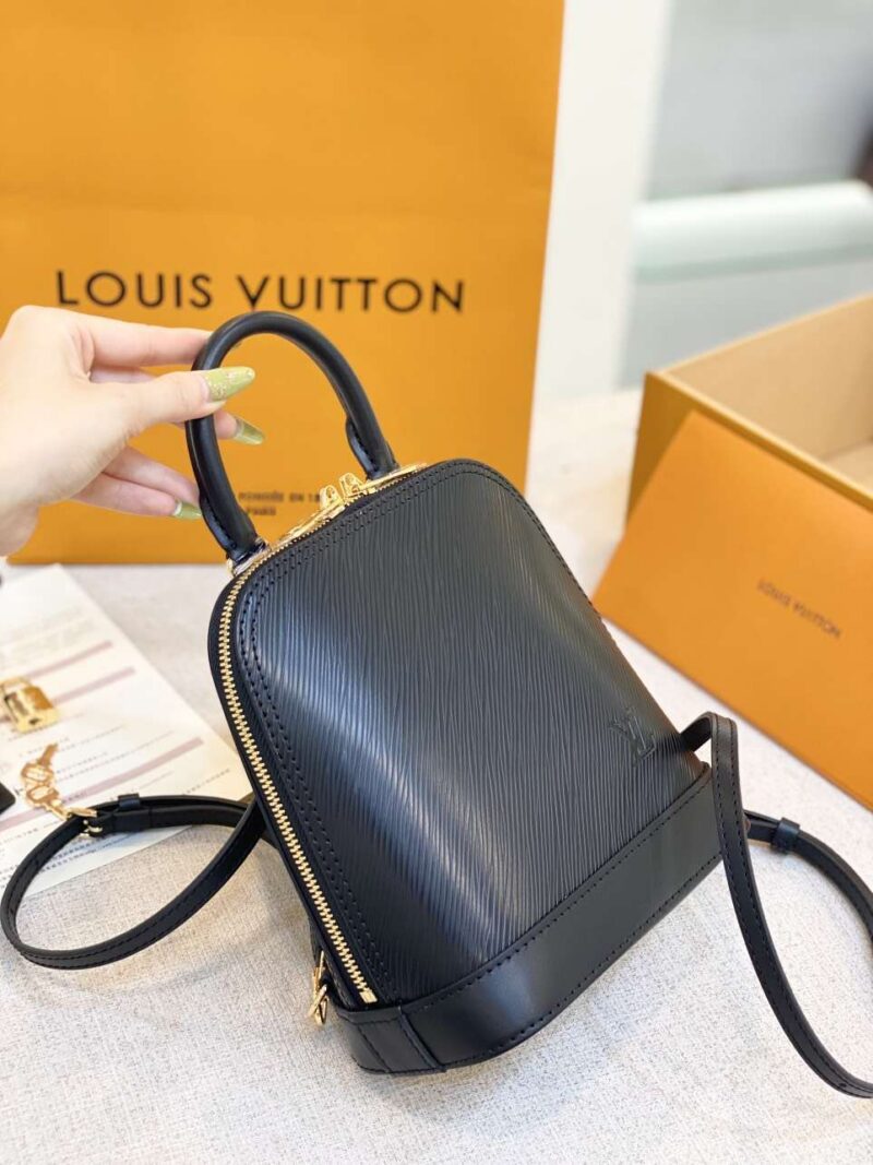 Louis Vuitton LV Alma Backpack Woman’s Black 15x20x10cm