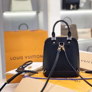 Louis Vuitton LV Alma Backpack Woman’s Black 15x20x10cm