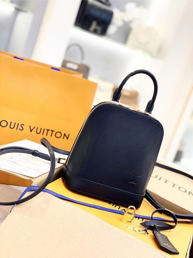 Louis Vuitton LV Alma Backpack Woman’s Black 15x20x10cm