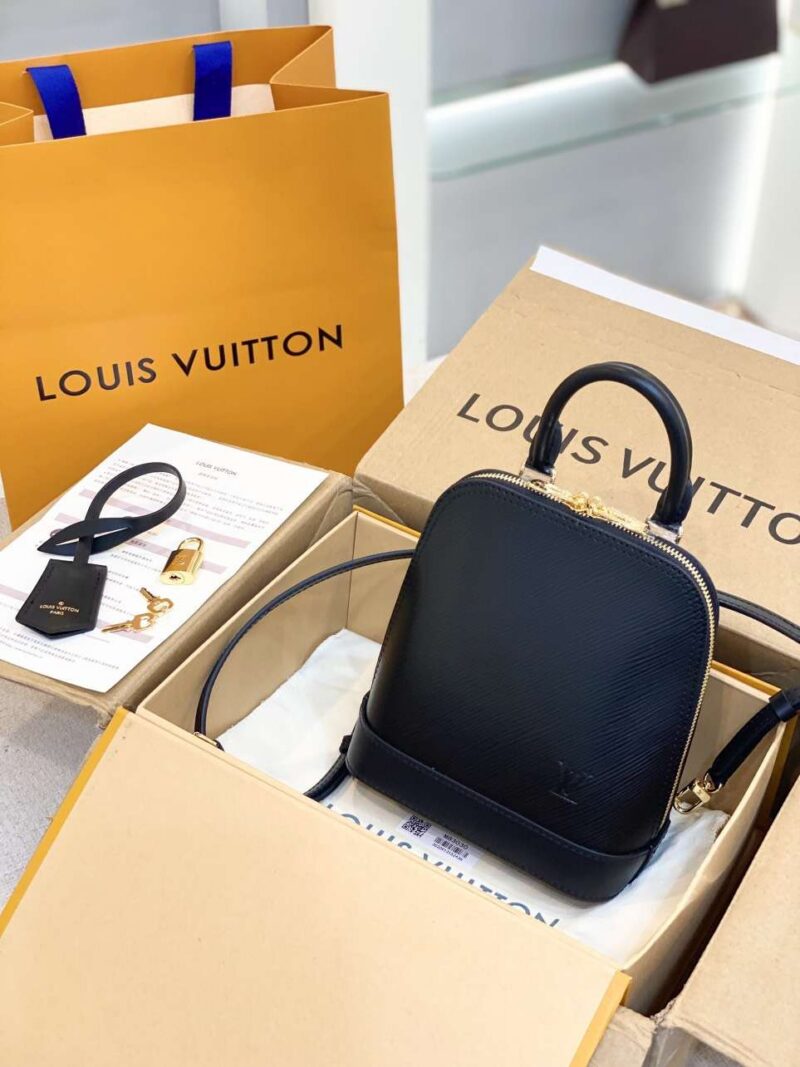 Louis Vuitton LV Alma Backpack Woman’s Black 15x20x10cm
