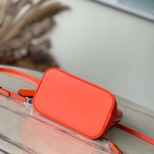 Louis Vuitton LV Alma Like Auth Backpack Orange Lock Silver 15x20x10cm