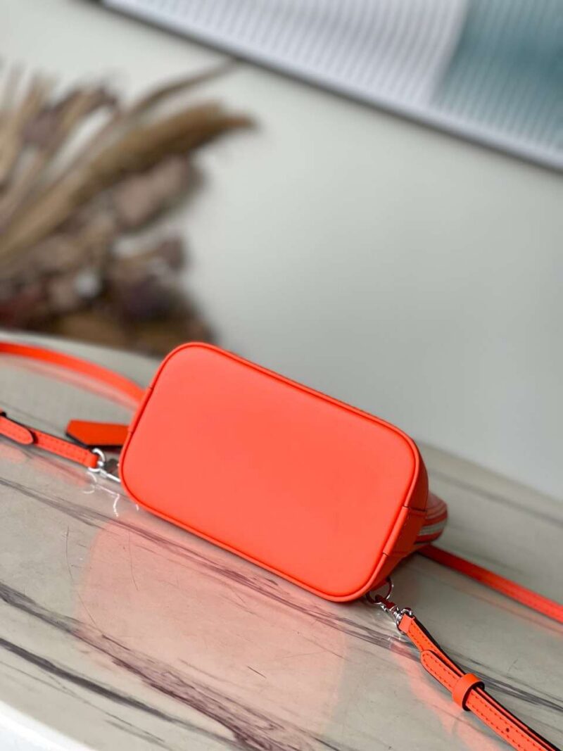 Louis Vuitton LV Alma Like Auth Backpack Orange Lock Silver 15x20x10cm