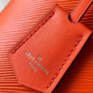 Louis Vuitton LV Alma Like Auth Backpack Orange Lock Silver 15x20x10cm