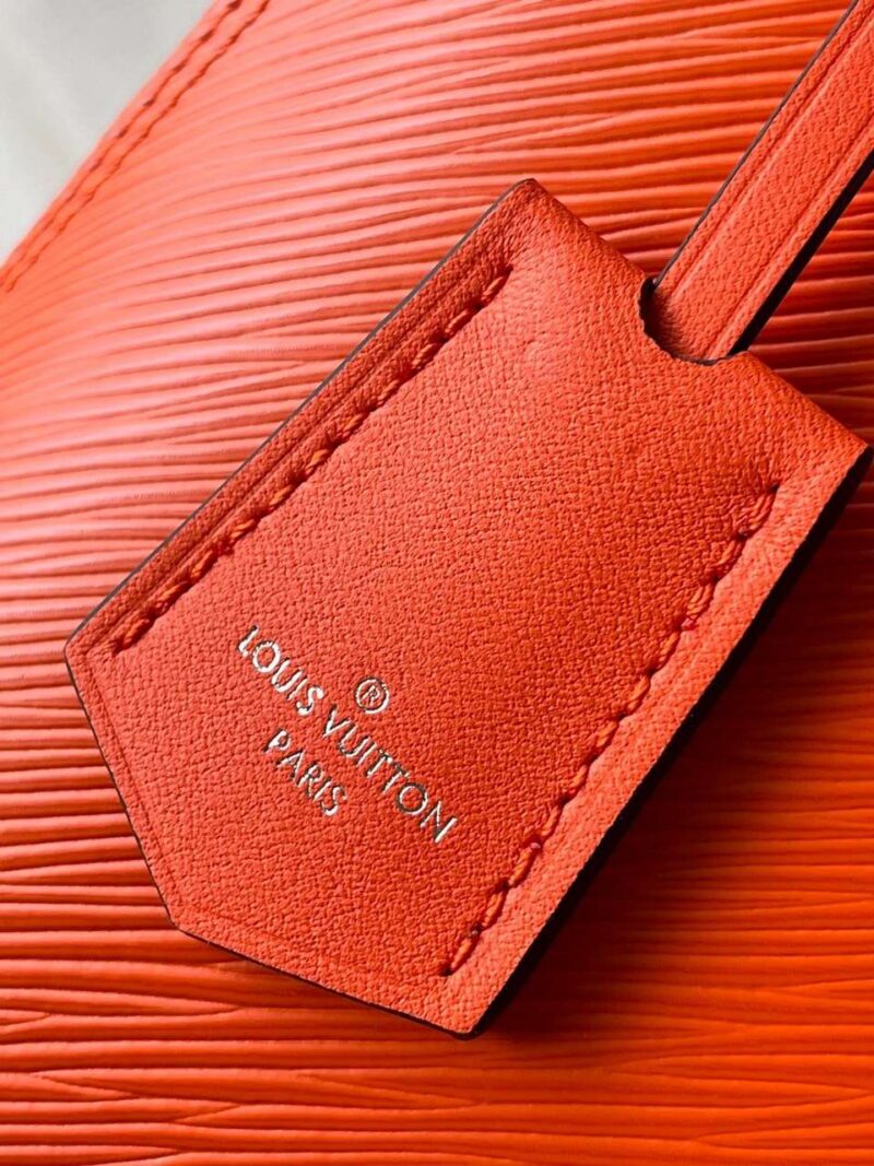 Louis Vuitton LV Alma Like Auth Backpack Orange Lock Silver 15x20x10cm