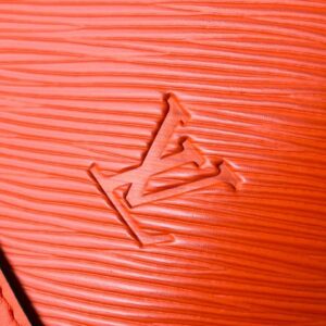 Louis Vuitton LV Alma Like Auth Backpack Orange Lock Silver 15x20x10cm