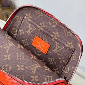 Louis Vuitton LV Alma Like Auth Backpack Orange Lock Silver 15x20x10cm
