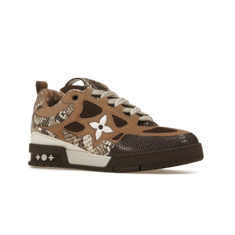 Brown-Snakeskin-2 Skate Sneaker
