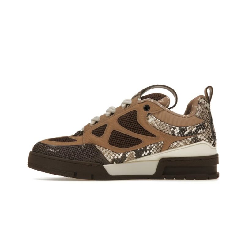 Brown-Snakeskin-4 Skate Sneaker