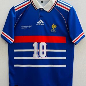 C0E3559F-14DD-4025-BE37-2061398DC34E 1998 France Home Jersey - Zidane World Champion Edition embroidery