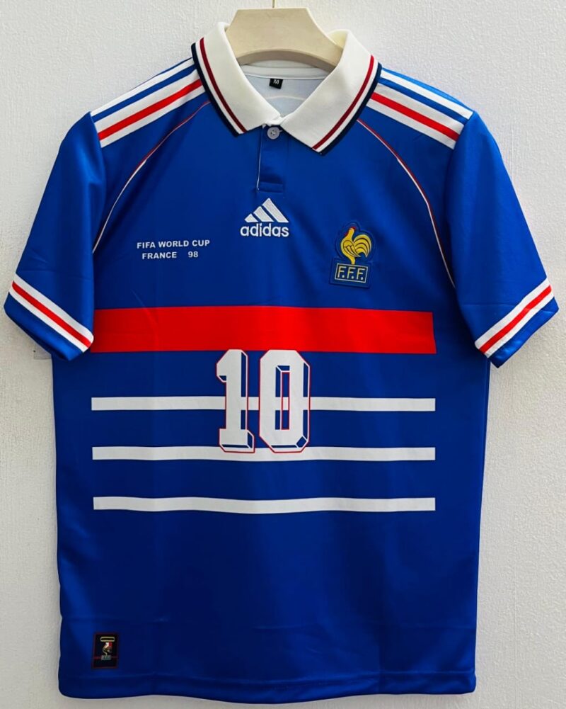 C0E3559F-14DD-4025-BE37-2061398DC34E 1998 France Home Jersey - Zidane World Champion Edition embroidery