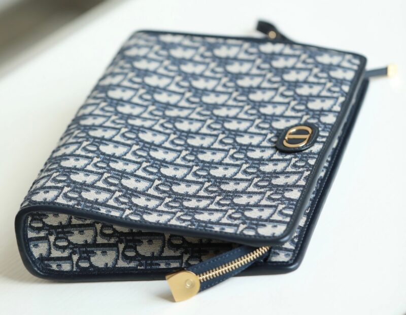 Clutch Dior 30 Montaigne Pouch Canvas Siêu Cấp 26cm