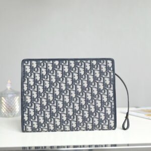 Clutch Dior 30 Montaigne Pouch Canvas Siêu Cấp 26cm