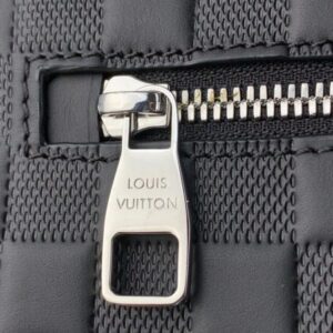Louis Vuitton LV Clutch Bag Kasai Damier Graphite Black 24cm