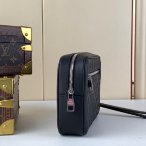 Louis Vuitton LV Clutch Bag Kasai Damier Graphite Black 24cm