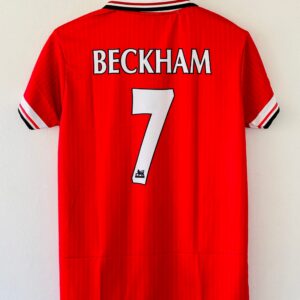 Manchester United 98-99 Beckham #7 Jersey – Iconic Tribute to the Treble-Winning Season