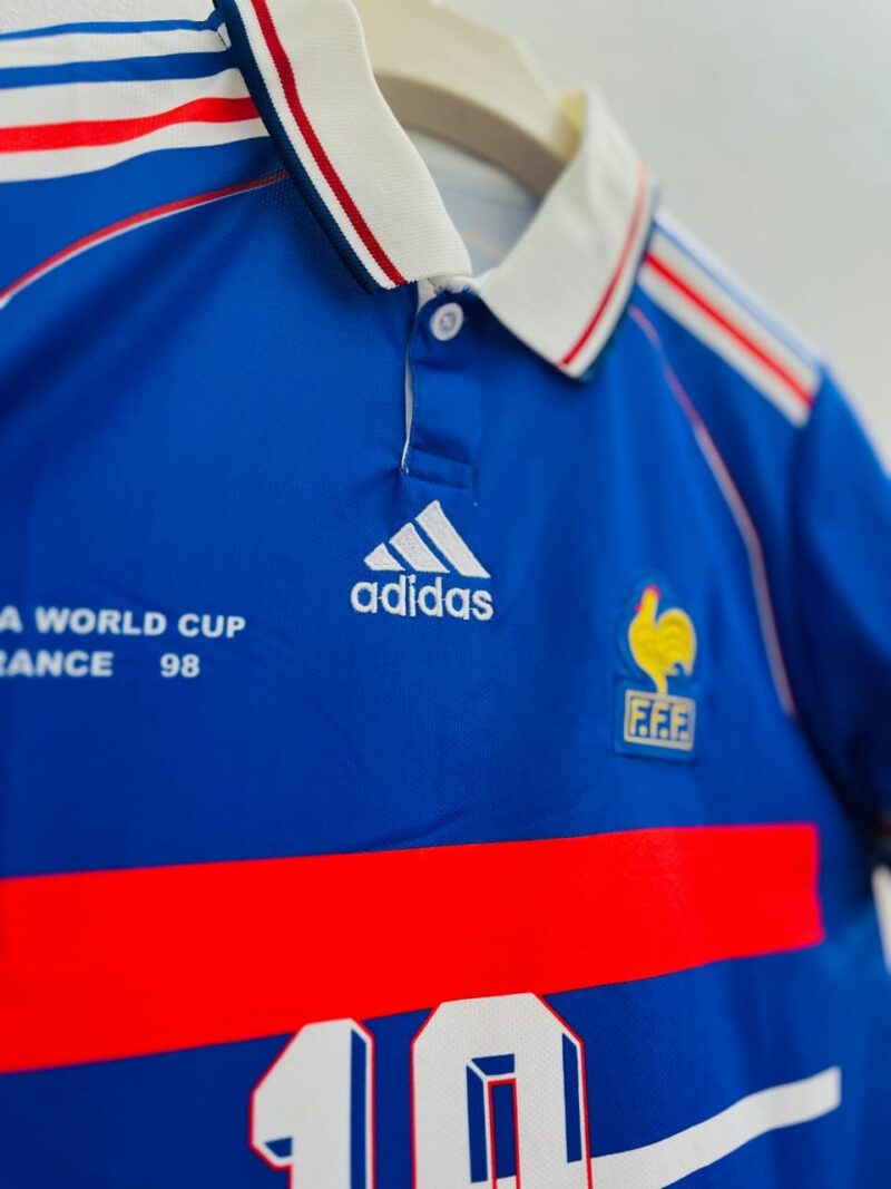 DC680A94-2DA2-4C57-B1BD-58D56E76C4DD 1998 France Home Jersey - Zidane World Champion Edition embroidery