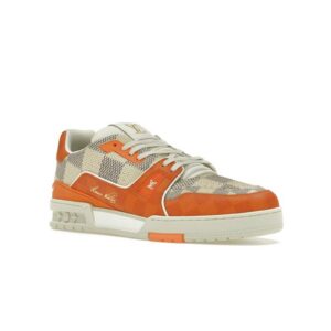 Damier-White-Orange-2 Trainer