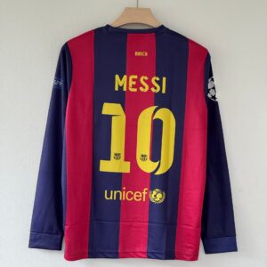 Relive the Magic of Messi in the 2015-16 Barcelona Home Jersey Full sleeve