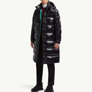 Replica Moncler Hanoverian Hooded Square-Quilted Long Down Jacket